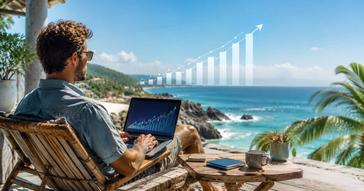 Person relaxed on the coast representing financial freedom and Coast FIRE.